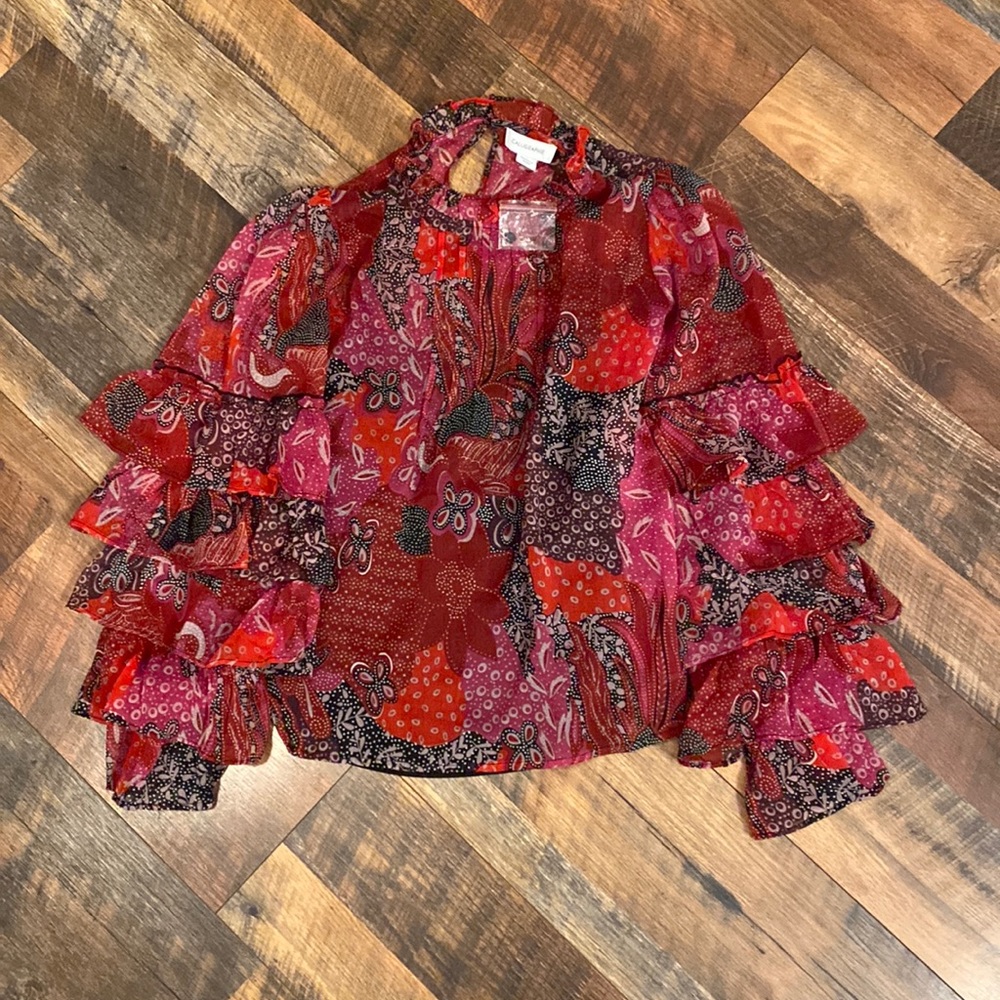 NWT Calligraphie multi pattern blouse size small